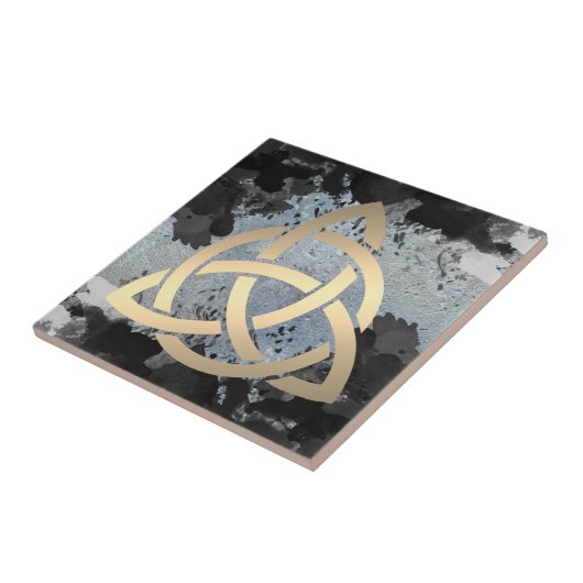 Trinity Knot Celtic Dark Clouds Sky Fliese (Seite)