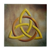 Trinity Knot Celtic Grunge Vintag Fliese (Vorderseite)