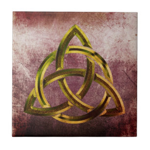 Trinity Knot Celtic Grunge Vintag Fliese