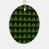 Trinity Knot Green Ornaments Keramik Ornament (Rechts)