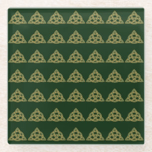 Trinity Knot Grün Glas Untersetzer