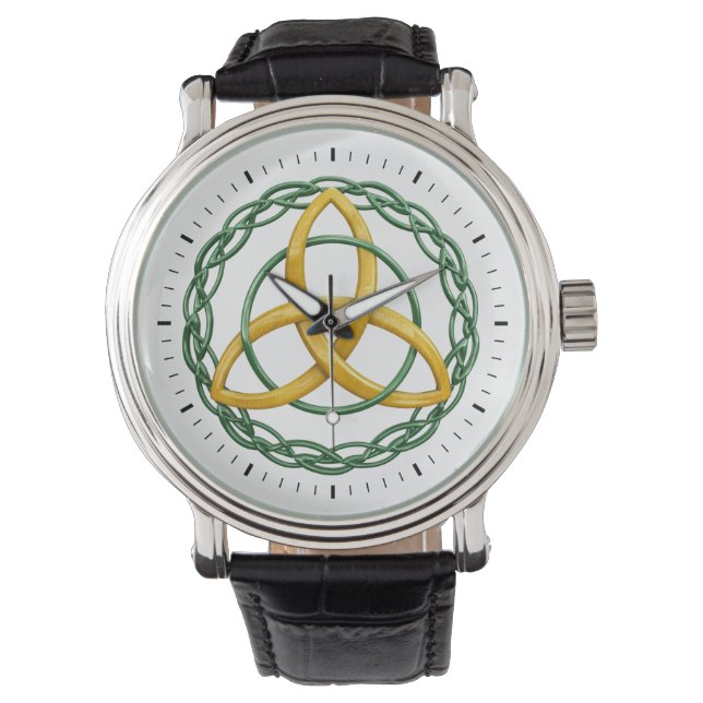 Trinity Knot Triquetra Celtic Symbol Armbanduhr (Vorderseite)