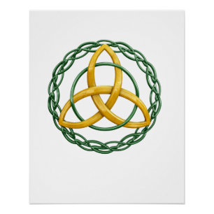 Trinity Knot Triquetra Celtic Symbol Poster