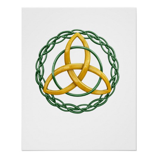 Trinity Knot Triquetra Celtic Symbol Poster (Vorderseite)