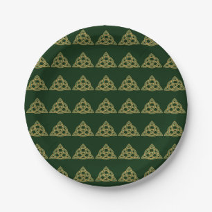 Trinity-Knoten grüne Papierplatten Pappteller