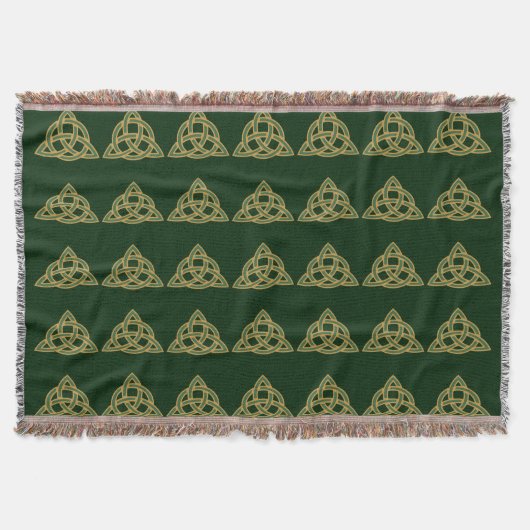 Trinity-Knoten Grüne Wurfdecke Decke (Vorderseite)