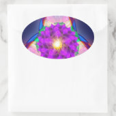 Trinity Lotus Ovaler Aufkleber (Tasche)