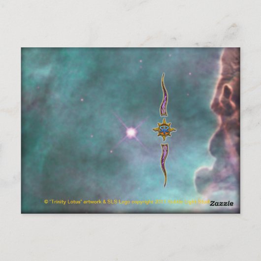 Trinity Lotus Postkarte (Rückseite)
