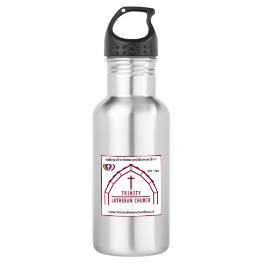 Trinity Lutheran Logo Edelstahlflasche (Vorderseite)