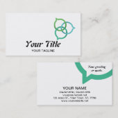 Trinity Speech Bubble Logo (Grüntöne) Visitenkarte (Vorne/Hinten)