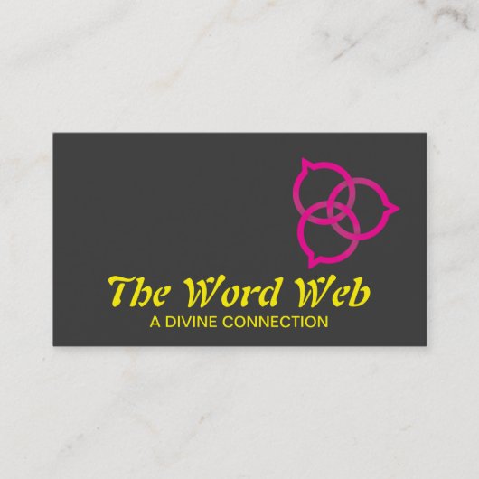 Trinity Speech Bubble Logo (pink) Visitenkarte (Vorderseite)