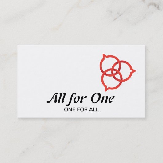 Trinity Speech Bubble Logo (rot) Visitenkarte (Vorderseite)