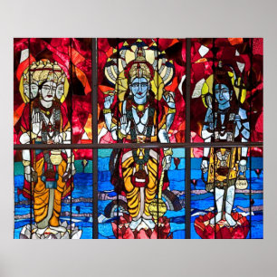 Trinity Stated Glass Window Poster