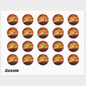 Trinity - Triple Cross on Hill Sunset Stickers (Blatt)