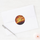 Trinity - Triple Cross on Hill Sunset Stickers (Umschlag)
