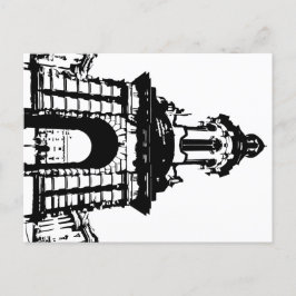 Trinity Uni Dublin Campanile, Black and White Postkarte