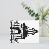 Trinity Uni Dublin Campanile, Black and White Postkarte (Stehend Vorderseite)