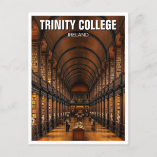 Trinity Uni Dublin Ireland Library Postkarte