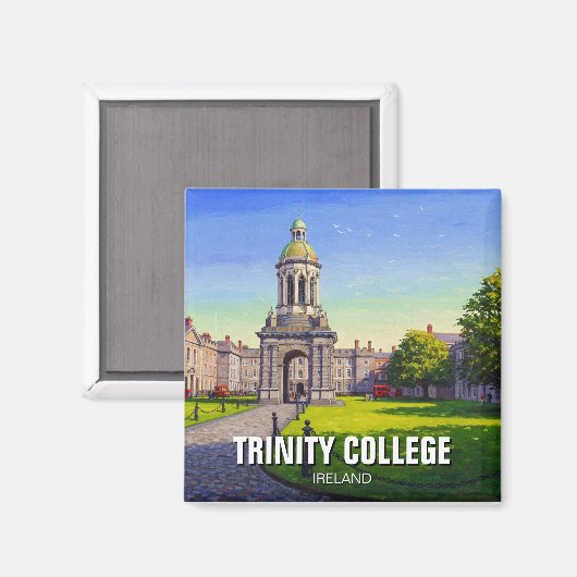 Trinity Uni Dublin Ireland Travel Magnet (Vorderseite/Rückseite)