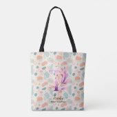 Trinity's Joyful Bloom - Boho Floral Monogram T Tasche (Rückseite)