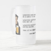 Trink Bier! Martin Luther Mattglas Bierglas (Vorderseite Links)