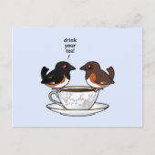 Trink deinen Tee! Postkarte (Vorderseite)