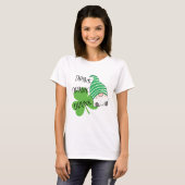 Trink getrunken Betrunken Gnome Clover St. Patrick T-Shirt (Vorne ganz)