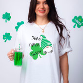 Trink getrunken Betrunken Gnome Clover St. Patrick T-Shirt