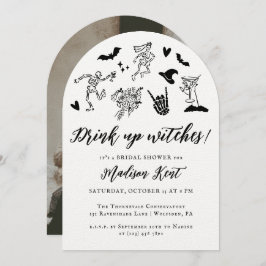 Trink Hexen! Whimsisches Brautparty Foto Einladung
