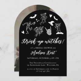 Trink Hexen! Whimsisches Brautparty Foto Einladung