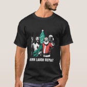 Trink lachen Wiederholung Funny Jesus Santa Beer t T-Shirt (Vorderseite)