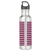 Trink Mad Hatter Alice im Wunderland Magenta Edelstahlflasche (Rückseite)