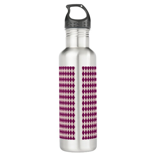 Trink Mad Hatter Alice im Wunderland Magenta Edelstahlflasche (Rückseite)