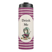 Trink Mad Hatter Alice im Wunderland Magenta Thermosbecher (Vorderseite)