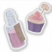 Trink mich, iss mich Alice im Wunderland Aufkleber (Vorderseite)