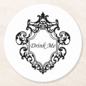 Trink mich! runder pappuntersetzer (Vorderseite)