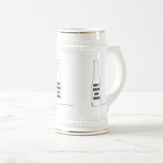 Trink und Zeichn nicht Bierglas (VorderseiteRechts)