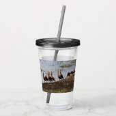 Trinkartikel Acrylglas mit Pfeifenten Acryltrinkbecher (Rückseite)