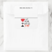 Trinkaufkleber Markenname Hexe Halloween-Party Quadratischer Aufkleber (Tasche)