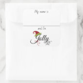 Trinkaufkleber Marker Name Funny Christmas Sprichw Quadratischer Aufkleber (Tasche)