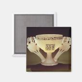 Trinkbecher in Form einer halb geöffneten Magnet (Vorderseite/Rückseite)