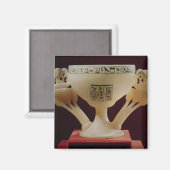 Trinkbecher in Form eines halb geöffneten Lotus Magnet (Vorderseite/Rückseite)