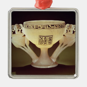 Trinkbecher in Form von Hälfte-geöffnet Silbernes Ornament