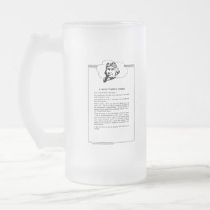 Trinkbecher 'Naval Aviators Creed Frosted' Mattglas Bierglas