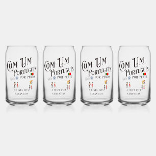 Trinkbehälter Set Com um Portugues por perto Dosenglas