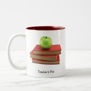 Trinkbehälter von Green Apple und Red Books Teache Zweifarbige Tasse