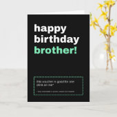 Trinkbeleg Brother Geburtstagskarte Karte (Gelbe Blume)