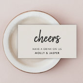 Trinkbeleg | Graue Minimalistische Coupon-Karte Rabattkarte