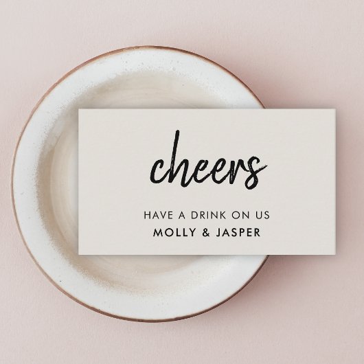 Trinkbeleg | Graue Minimalistische Coupon-Karte Rabattkarte