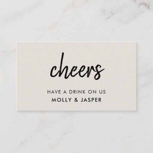 Trinkbeleg | Graue Minimalistische Coupon-Karte Rabattkarte (Rückseite)